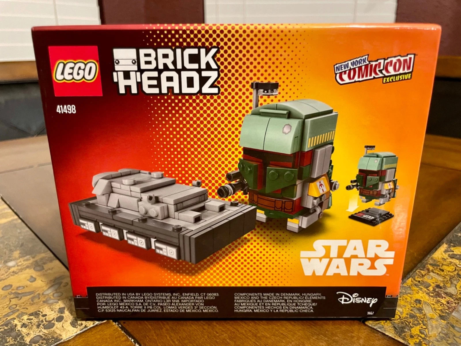 LEGO STAR WARS BRICKHEADZ 2017 BOBA FETT & HAN SOLO IN CARBONITE NYCC 41492