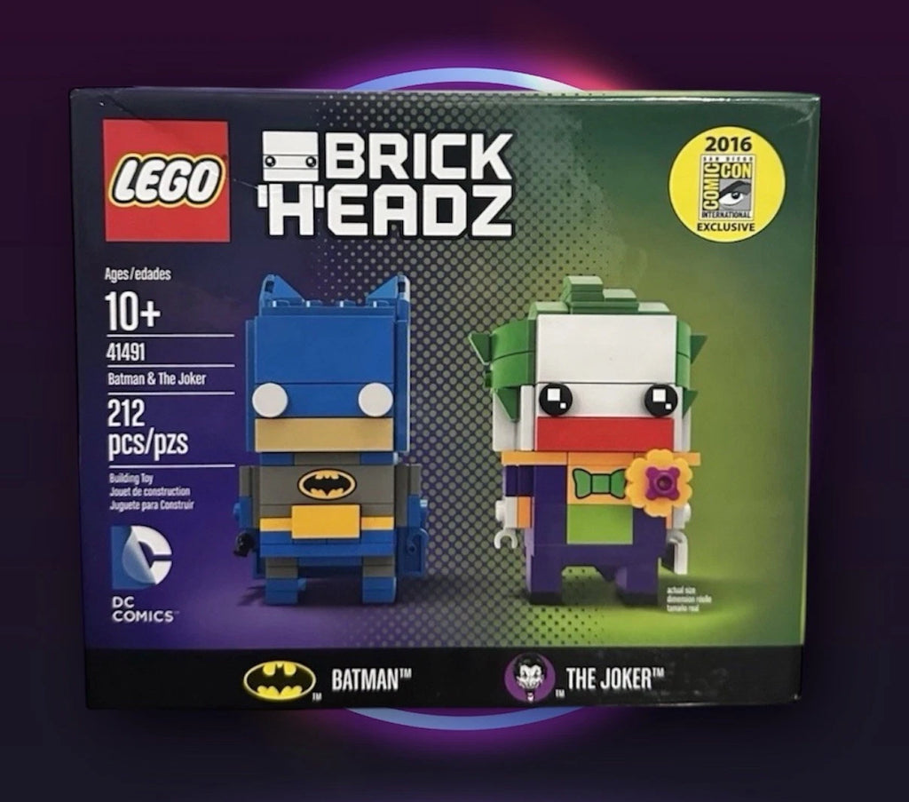 LEGO 41491 Brickheadz Batman & The Joker SDCC Exclusive 2016 NEW RARE!