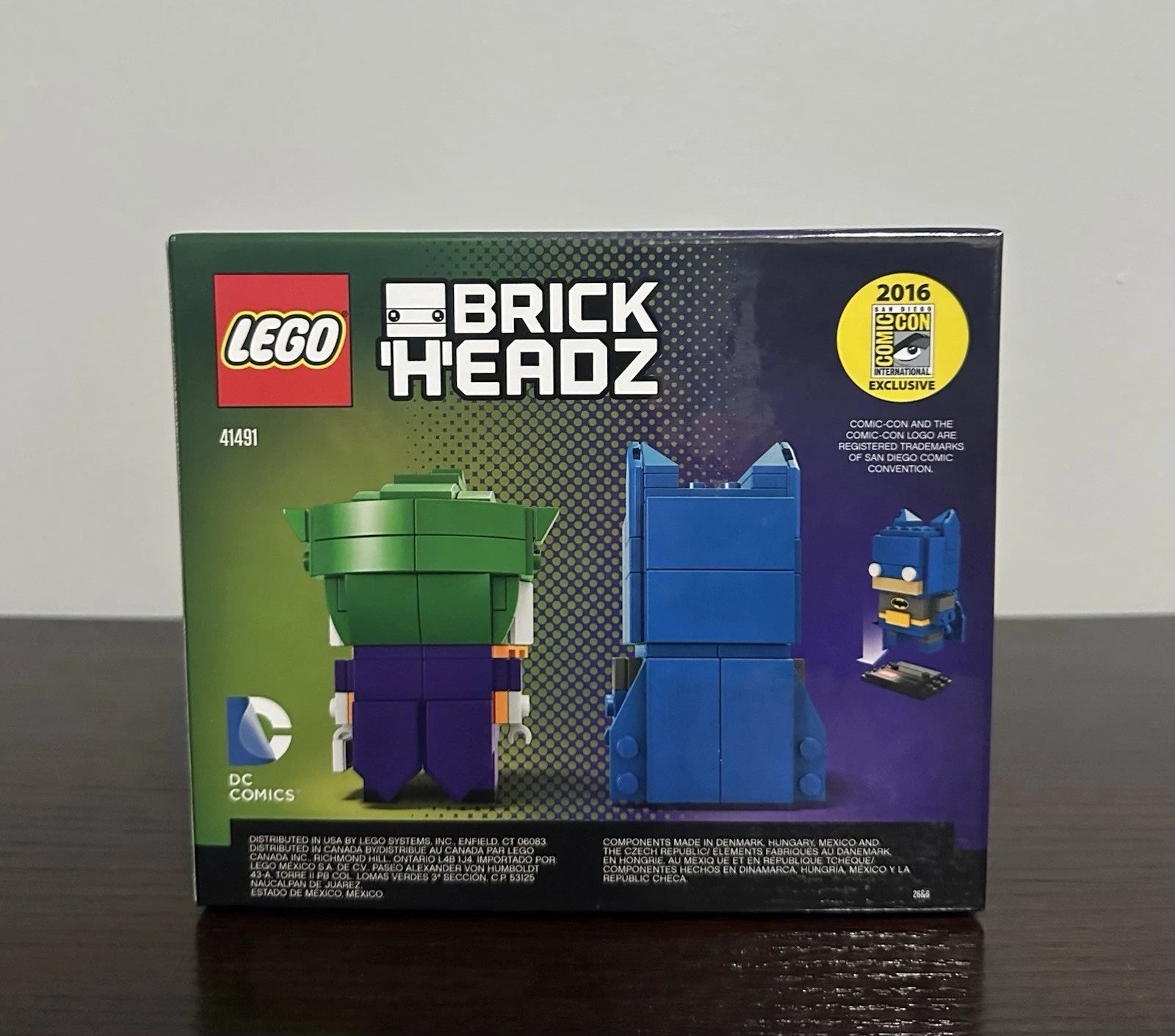 LEGO 41491 Brickheadz Batman & The Joker SDCC Exclusive 2016 NEW RARE!