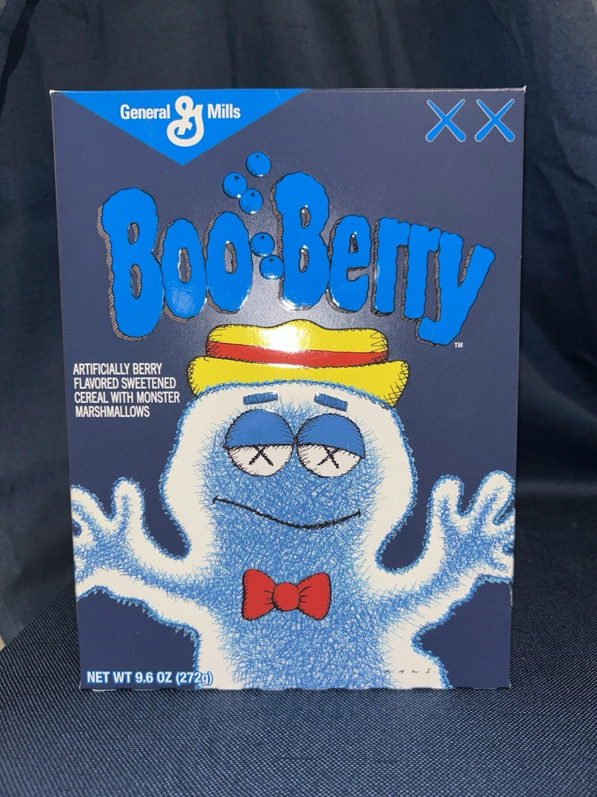 General Mills Boo Berry Cereal Box Monster Cereals 2023 Collectible KAWS