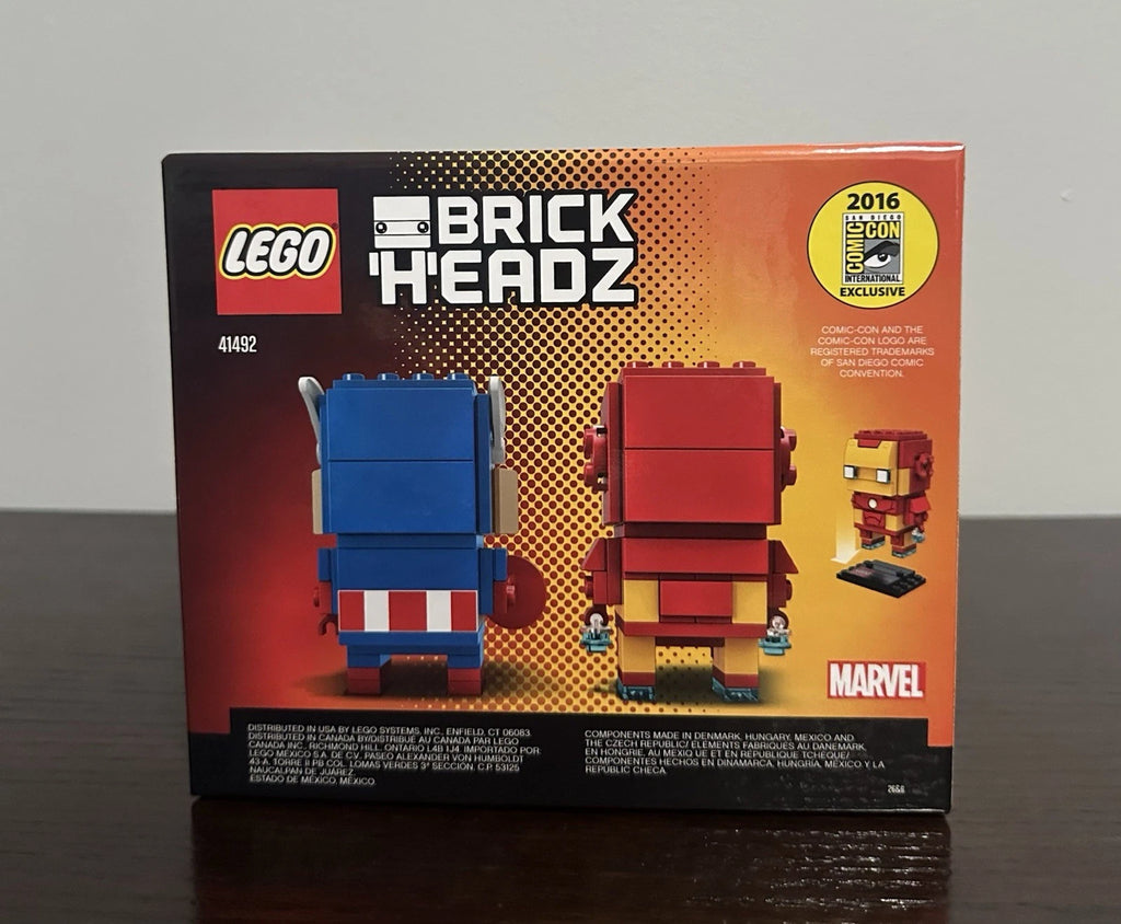 LEGO 41492 SDCC 2016 BRICKHEADZ Captain America & Iron Man VERY RARE!