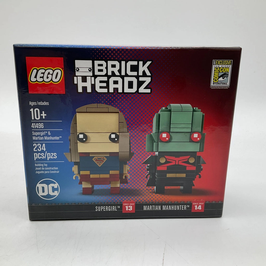 LEGO BRICK HEADZ SDCC 2017 EXCLUSIVE SUPERGIRL MARTIAN MANHUNTER SEALED #0060